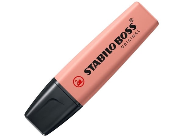 STABILO BOSS ORIGINAL NatureColors, 1 styck, Brun, 18 År, Mejselspets, Svart, Brun, Plast