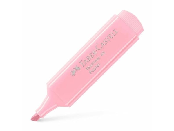 Faber-Castell Textliner 46 Pastell, 1 stk, rosa, 3 år, meiselspiss, 1 mm, 5 mm