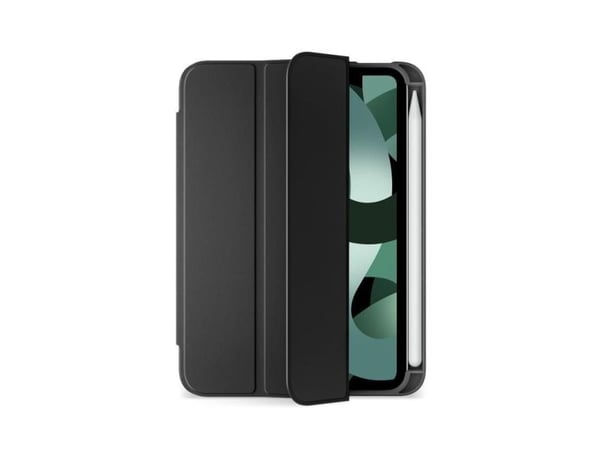 eSTUFF Miami - Vikbart fodral för surfplatta - termoplastisk polyuretan (TPU), polyuretanläder, polykarbonat - svart, klar - för Apple 11-inch iPad...