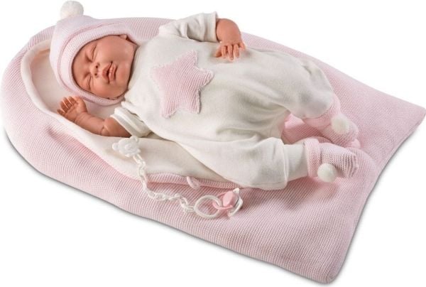 Llorens dukke som gråter Mimi i rosa sovepose, 40 cm (GXP-607874)