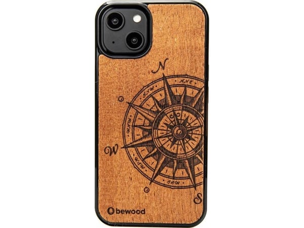 Bewood Traveler Merbau tre-etuiet for iPhone 15 Plus
