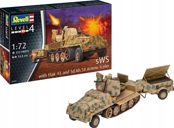 sWs med 3,7 cm Flak 43 og ammunisjons tilhenger