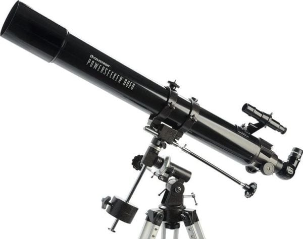 Celestron PowerSeeker 80EQ, Sort, Aluminium, Manuell, 8,62 kg, 9 cm, 96,5 cm