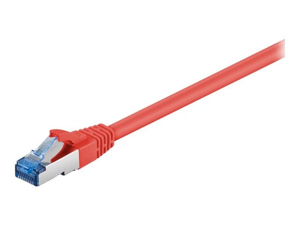 goobay - Nettverkskabel - RJ-45 (hann) til RJ-45 (hann) - 7.5 m - SFTP, PiMF - CAT 6a - halogenfri, formstøpt, uten hindringer - rød