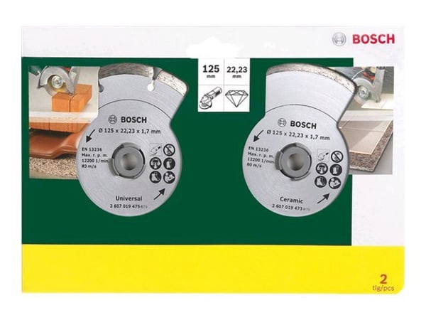 Bosch - Diamond cutting disc set - for flis - 2 deler - 125 mm