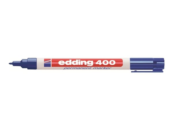 edding 400 - Markør - permanent - svart, rød, blå, grønn - 1 mm (en pakke 4)