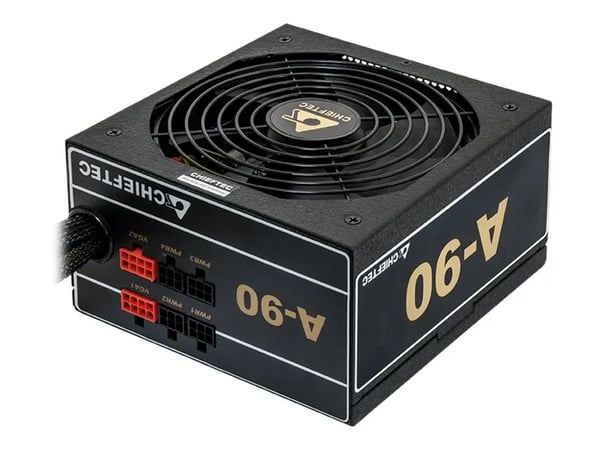 Chieftec A-90 Series GDP-750C - Nätaggregat (intern) - ATX12V 2.3 - 80 PLUS Gold - AC 230 V - 750 Watt - aktive PFC - svart