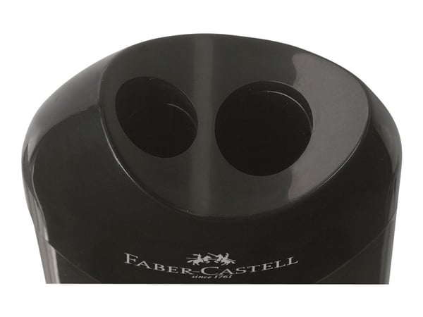 Faber-Castell - Vässare - 2 hål - svart