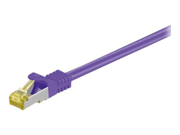 wentronic - Patch-kabel - RJ-45 (hane) till RJ-45 (hane) - 25 cm - SFTP, PiMF - CAT 7 - halogenfri, formpressad, hakfri - lila