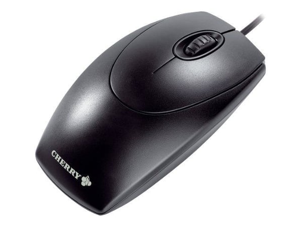 CHERRY WheelMouse - Mus - høyre- og venstrehåndet - optisk - 3 knapper - kablet - PS/2, USB - svart