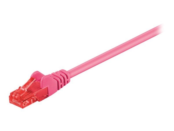 goobay - Nettverkskabel - RJ-45 (hann) til RJ-45 (hann) - 1.5 m - UTP - CAT 6 - formstøpt, uten hindringer - magenta