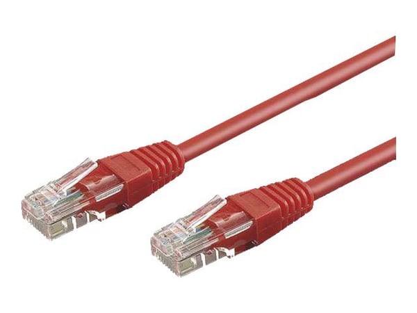 goobay - Nettverkskabel - RJ-45 (hann) til RJ-45 (hann) - 50 cm - UTP - CAT 5e - formstøpt - rød
