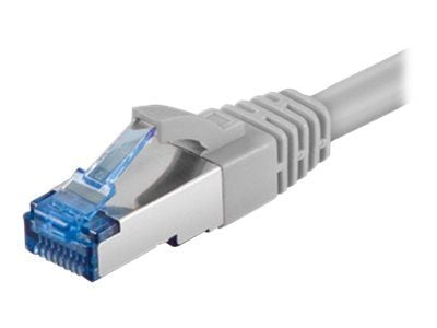 goobay - Nettverkskabel - RJ-45 (hann) til RJ-45 (hann) - 1.5 m - SFTP - CAT 6a - formstøpt, uten hindringer - grå