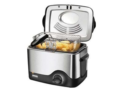 Unold 58615, Rasvakeitin, 0,5 kg, 1,5 L, 190 °C, Yksi, Musta, Ruostumaton teräs