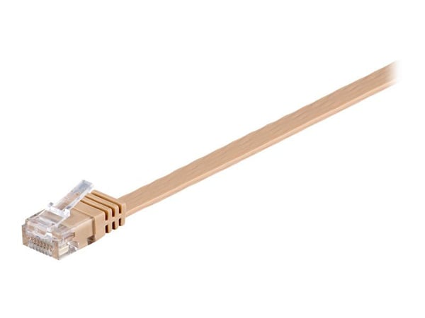 goobay - Koblingskabel - RJ-45 (hann) til RJ-45 (hann) - 1.5 m - UTP - CAT 6 - formstøpt, flat - lys brun