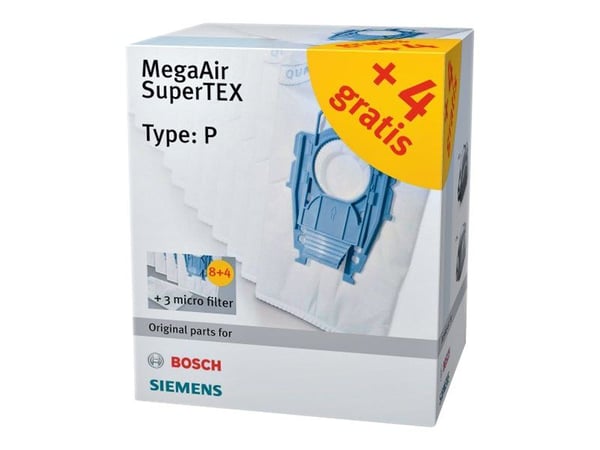 Bosch BBZ123FP - Dammsugarpåsar - 8+4 (12 st.) - 3x Filter - Passar till: Bosch BSG 80000 Series &amp; Siemens VS 08 Series