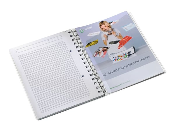 Leitz WOW - Notatblokk - trådbundet - A5 - 80 ark - kvadratisk - metallic blå - polypropylen (PP)
