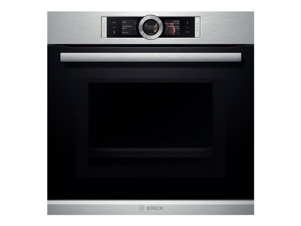 Bosch Serie | 8 HMG6764S1 - Kombinasjonsovn - innebygd - fordypning - bredde: 56 cm - dybde: 55 cm - høyde: 58.5 cm - med selvrens - rustfritt stål