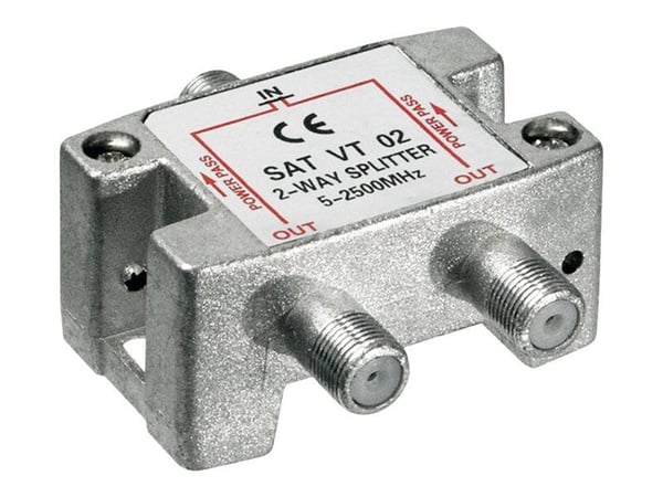 goobay SAT VT 02 - Satelliittiantennin jakaja - F-liitin naaras F-liitin naaraspuolelle - 100 dB