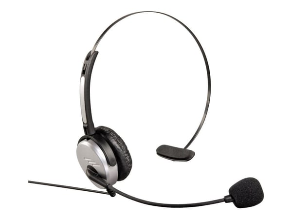Hama Headband Headset, Langallinen, Toimisto/puhelukeskus, Kuulokkeet, Musta, Hopea
