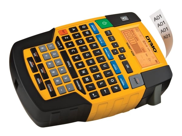 DYMO RHINO 4200, QWERTY, Litiumioni (Li-Ion), Musta, Keltainen