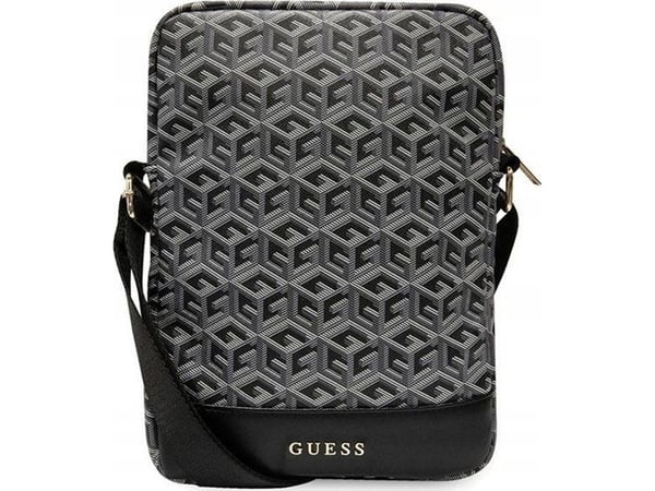Guess Bag GUTB10HGCFSEK 10" svart/svart GCube Stripe - nettbrettveske