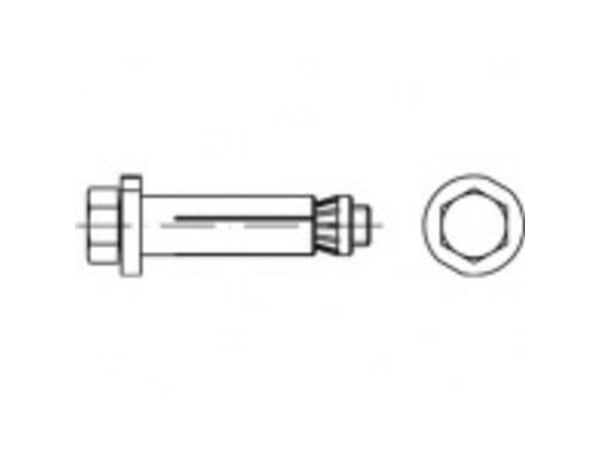 Alstertaler skruer & presisjonsdeler Hollo-Bolt 70 mm rustfritt stål 820319440080070 (1 stk)
