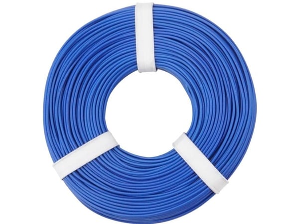 Donau Elektronik kabel 125-052, 1 x 0,25 mm² blå, 50 m (125-052)