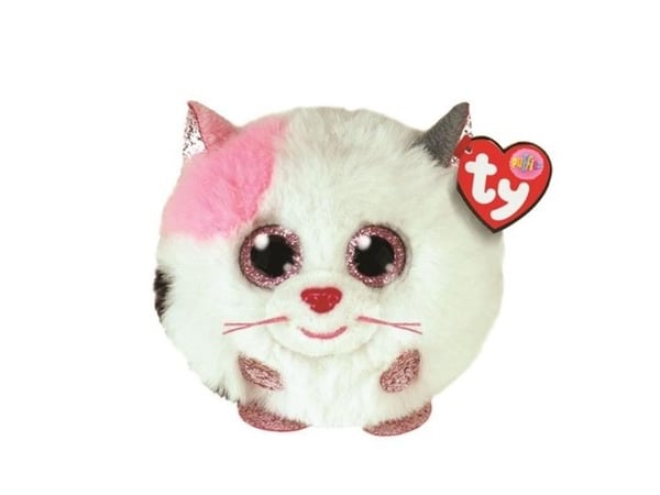 Plysjfigur TY PUFFIES Muffin hvit katt 42509