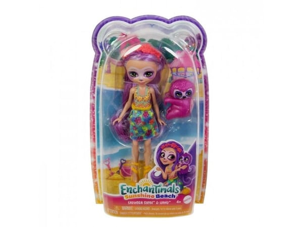 Mattel Enchantimals dukke og kjæledyr, dovendyr