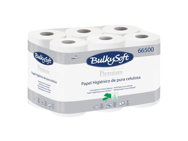 Toalettpapper, Bulkysoft, 2-lagers, 24m x 9cm, Ø10cm, vitt - (8 st.)