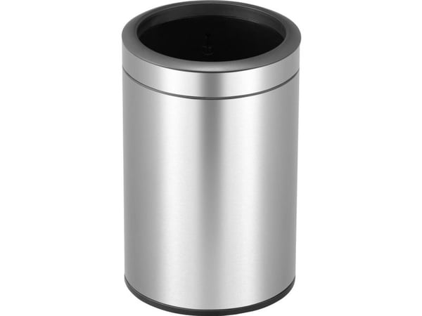 Avfallsbeholder, EKO, stål matt, plast/rustfritt stål, 12 l, innerbeholder av plast