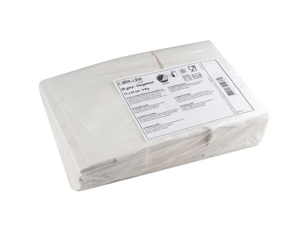 Pergament-ark, ABENA Cater-Line, 21x11cm, bleget, papir/virgin, 1/24 ark Pergament-ark, ABENA Cater-Line, 21x11cm, bleget, papir/virgin, 1/24 ark