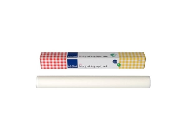 Madpakkepapir, ABENA, 27x33cm, bleget, papir/virgin, 50 ark - (18 stk.)