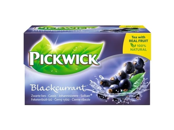 Te Sort Pickwick Blackcurrant 20 breve Rainforest Alliance Blåbær,20 stk/bk - (20 stk.)