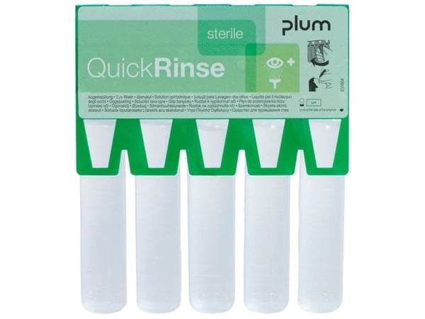Øjenskyller QuickRinse Ampuller 20 ml til QuickSafe-skab,4 pk x 5 stk x 20 ml/krt
