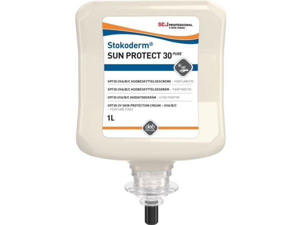Solcreme Lotion Stokoderm Sun Protect SPF30 Pure 1ltr u Parabener/Farve/Parfume,1 Ltr/fl