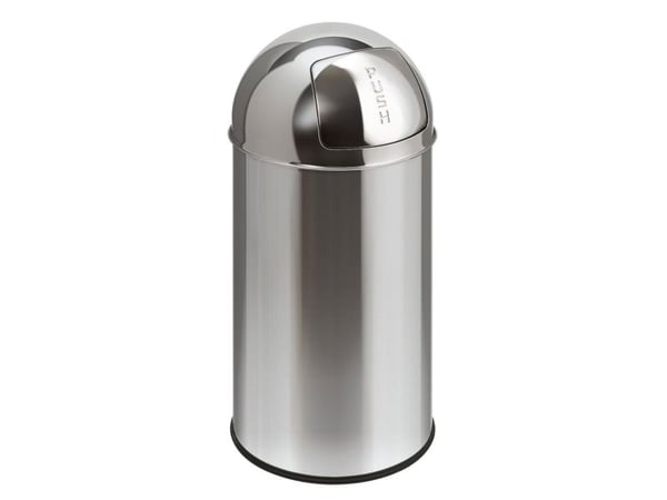 Avfallsbeholder, EKO, stål, metall, 40 l, innerbeholder av metall, med skyvelokk
