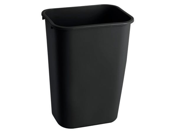 Avfallsbeholder, Rubbermaid, svart, PE, 39 l, rektangulær, for grovavfall