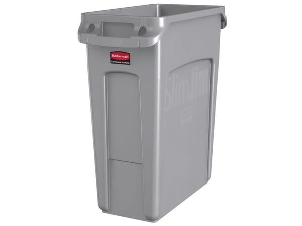 Affaldsspand, Rubbermaid Slim Jim, grå, plast, 60 l