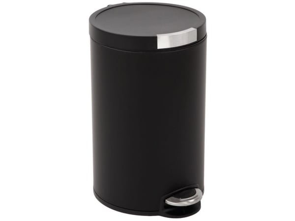 Pedalhink, EKO Artistic, svart, pulverlackerat stål, 30 l, med innerbehållare av plast och mjukstängande lock, skyddad mot fingeravtryck
