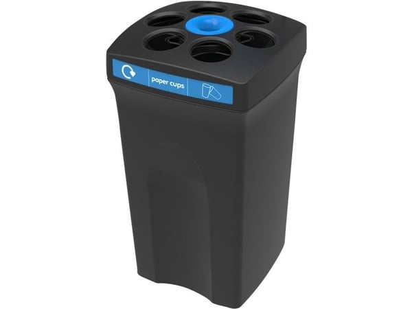 Avfallsbehållare EnvirocupXL 100 l för insamling av koppar, svart och blå