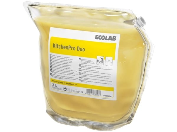 ECOLAB KitchenPro Duo - Puhdistusneste - muovitasku - 2 L - ammattikäyttöön - tiivistetty (2 kpl)
