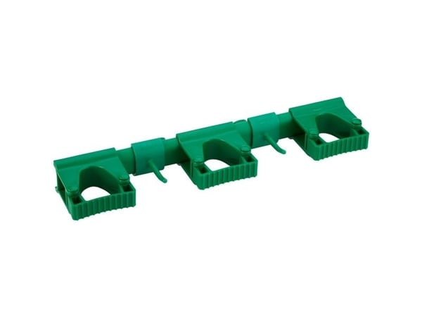 Vægophængssystem Vikan komplet fleksibelt og hygiejnisk L420xB87xH48mm PP grøn,1 stk