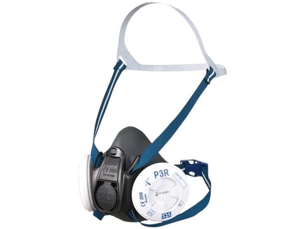 Halvmaske, STS, L, TPE, med skruefeste for filter
