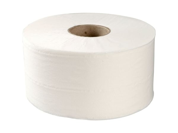 Jumborulle, ABENA Care-Ness Excellent Eco, 2-lagers, Mini, 190m x 9,5cm, Ø19,5cm, vit