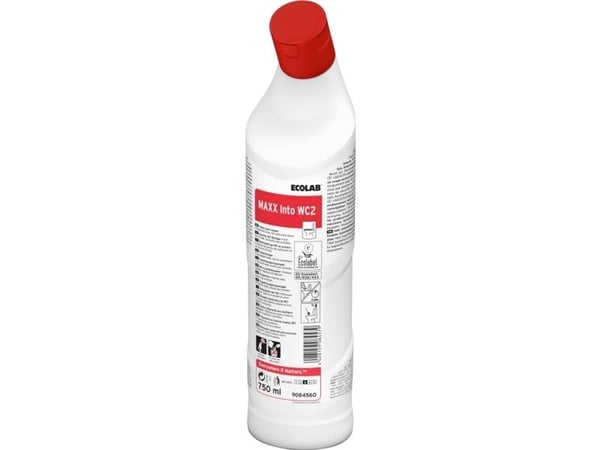 ECOLAB MAXX Into WC2 - Rengjøringsmiddel - væske - flaske - 750 ml - frisk - profesjonell - konsentrert (en pakke 12)