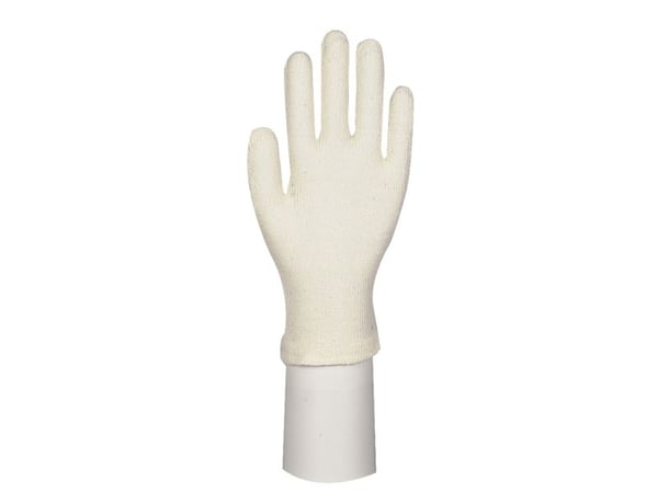 Tekstilhandske, ABENA, 10, nature, bomuld/polyester, fint strikket