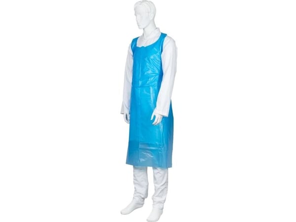 Forklæde Abena LDPE 35 µm, 80x130 cm blå - (500 stk.)