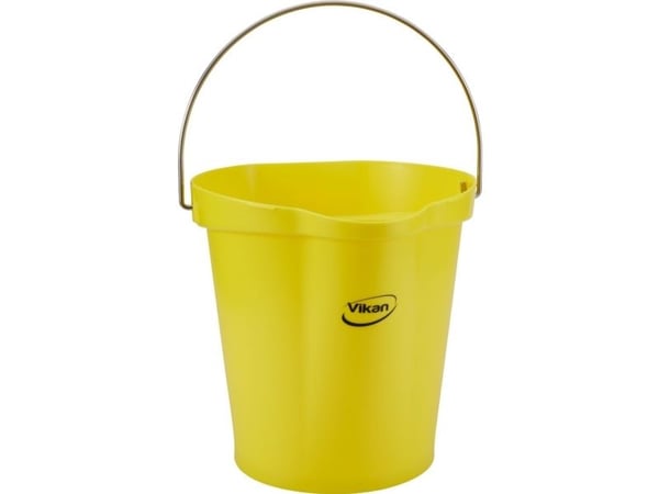 Spand til fødevarer, Vikan, 31,8x32,5cm, 12 l, gul, PP/rustfrit stål
